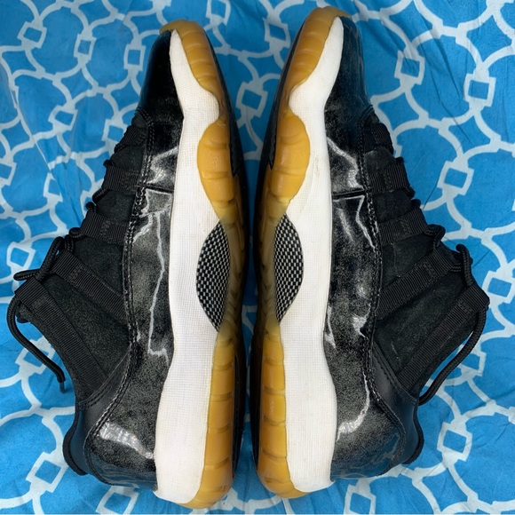 Nike Women’s size 8 Air Jordan 11 low Barons Retro OG gum wmns sneakers black 8w - Picture 7 of 11